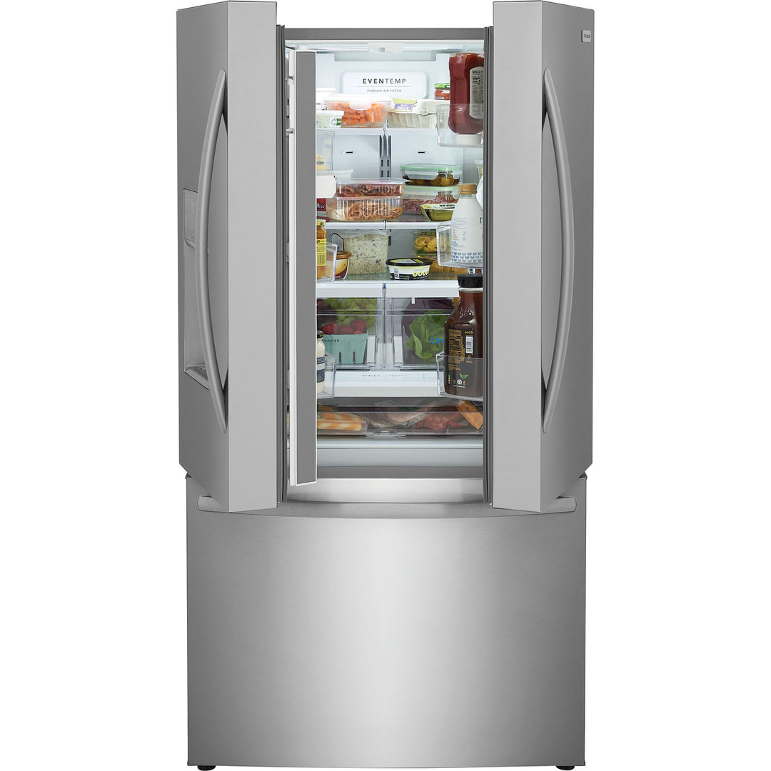 Frigidaire FRFS2823AD French Door Refrigerator, 36 inch Width, 27.8 cu. ft. Capacity, Water Dispenser (Exterior), Ice Dispenser (Thru Door), ENERGY STAR Certified, Black Stainless Steel colour