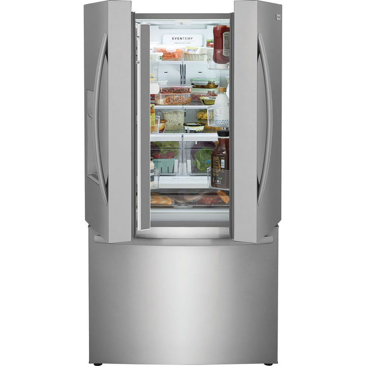 Frigidaire FRFS2823AD French Door Refrigerator, 36 inch Width, 27.8 cu. ft. Capacity, Water Dispenser (Exterior), Ice Dispenser (Thru Door), ENERGY STAR Certified, Black Stainless Steel colour
