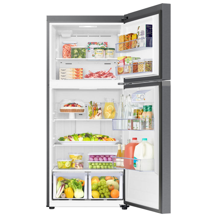 Samsung RT18DG6500SRAC Top Freezer Refrigerator, 30 inch Width, 17.5 cu. ft. Capacity, Optional Ice Maker (Special Order), ENERGY STAR Certified, Stainless Steel colour