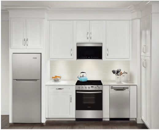 Frigidaire FCFE242CAS Range, 24" Exterior Width, Electric Range, Glass Burners (Electric), Convection, 4 Burners, 1.9 cu. ft. Capacity, Storage Drawer, 1 Ovens, 1800W, Front Controls, Stainless Steel colour