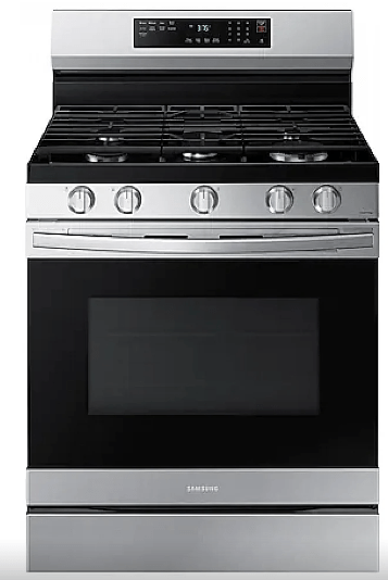 Samsung NX60A6511SS - NX60A6511SS/AA Range, 30 inch Exterior Width, Gas, Self Clean, Convection, 5 Burners, 6.0 cu. ft. Capacity, Storage Drawer, Air Fry, 1 Ovens, Stainless Steel colour Aluminum Griddle