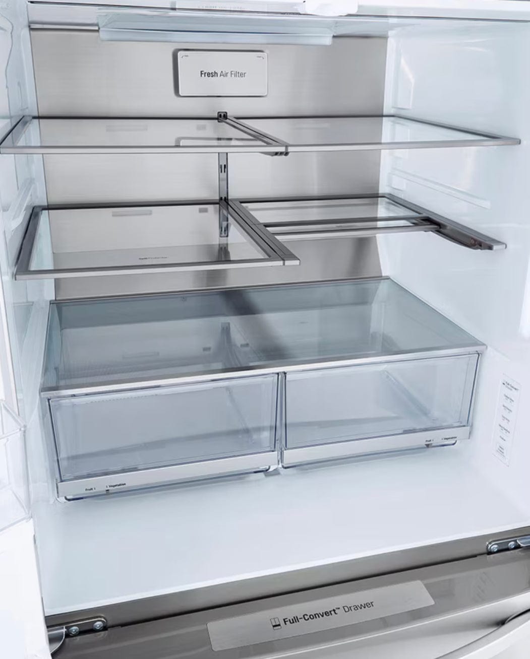 LG 36 in. 30 cu ft. Stainless Steel Print-Proof, Smart French Door Refrigerator with Craft Ice and Full-Convert Drawer LRMXS3006S