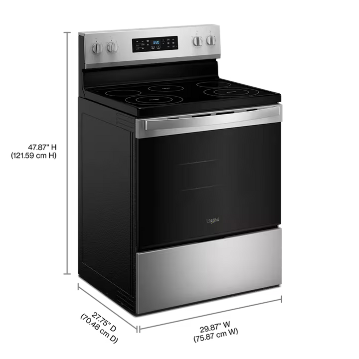 30-inch Electric Range with Air Cooking Technology and Steam Clean WFES4530SZ