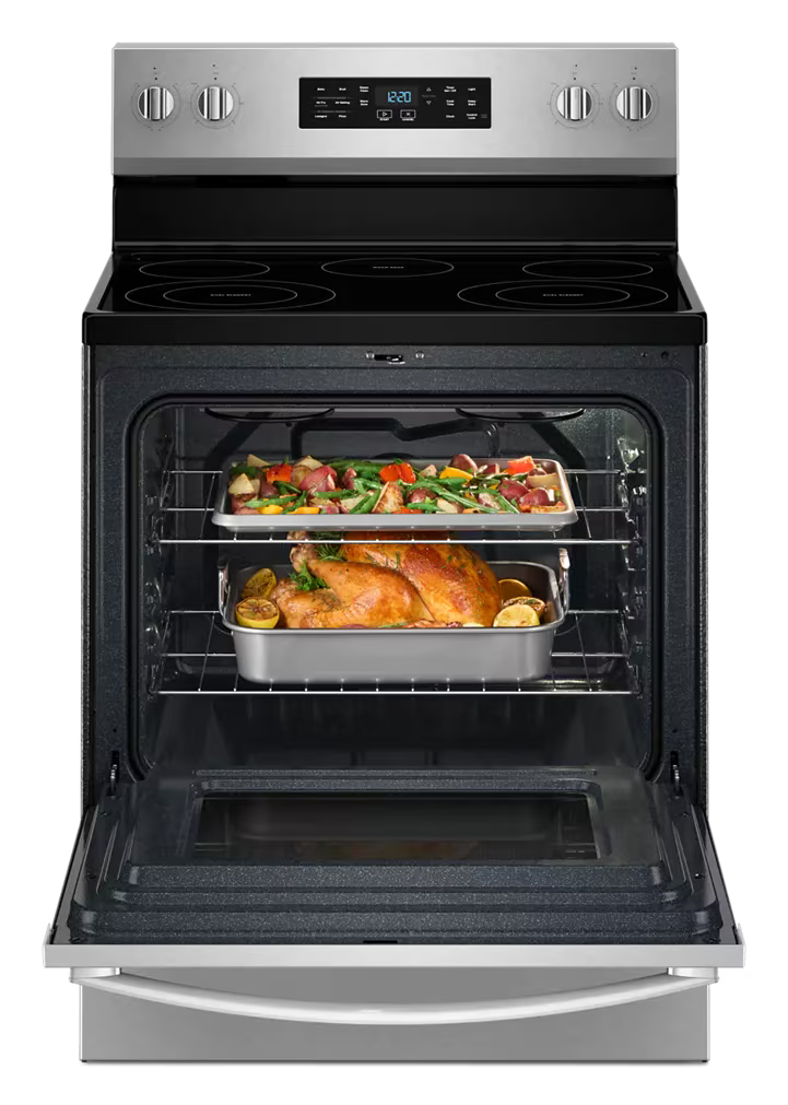 30-inch Electric Range with Air Cooking Technology and Steam Clean WFES4530SZ