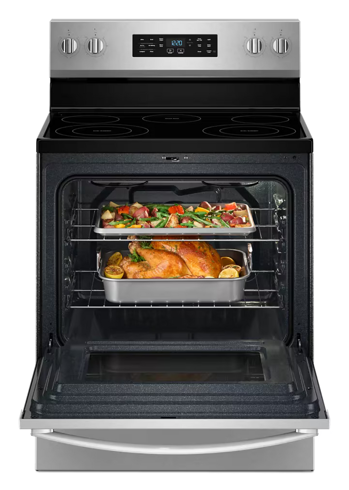 30-inch Electric Range with Air Cooking Technology and Steam Clean WFES4530SZ
