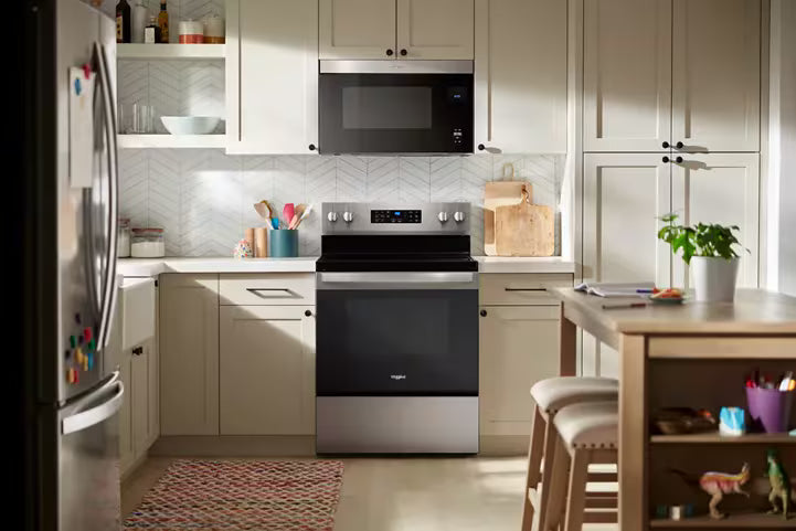 30-inch Electric Range with Air Cooking Technology and Steam Clean WFES4530SZ