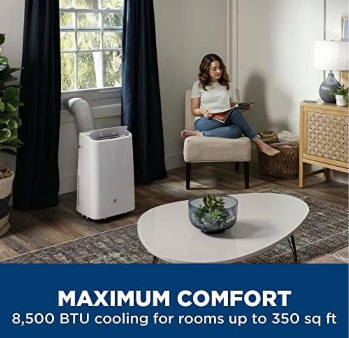 GE APWA14YBMW 14,000 BTU Smart Portable Air Conditioner with Wi-Fi – White
