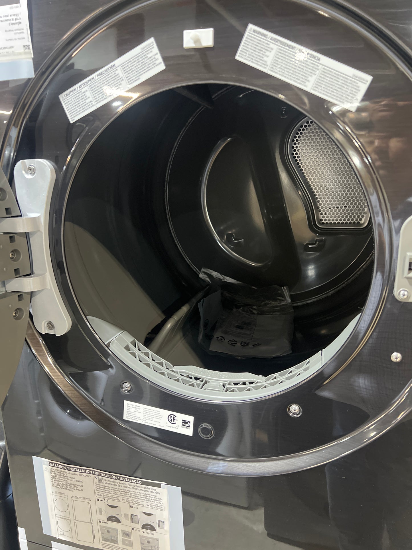 Samsung WH46DBH100EV Laundry Center All-in-One Washer Dryer Combo , ENERGY STAR Certified, 12.9 cu. ft. Capacity, 5.3 cu. ft. Washer Capacity, Steam Clean, 7.6 cu. ft. Dryer Capacity, 1,200 RPM Washer Spin Speed, 23 Wash Cycles, , Electric, White color