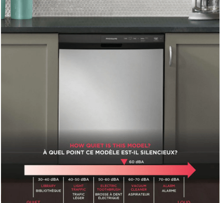 Frigidaire 24-inch Front Control Dishwasher with adjustable racks in Stainless Steel, 60 dBA - Energy Star®FFCD2413US Dishwasher