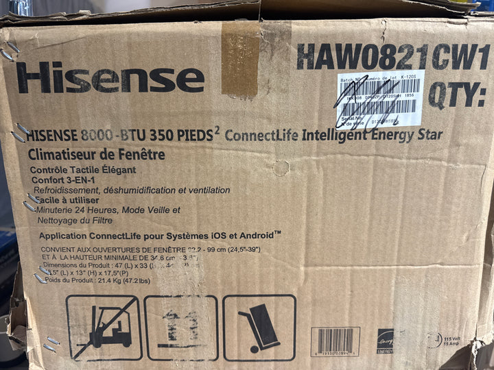 Hisense window ac 8000 BTU - HAW0821CW1W