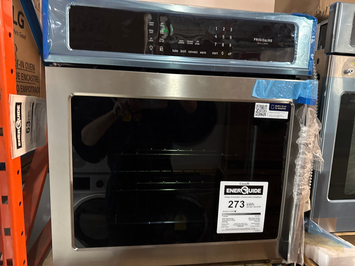 Frigidaire Gallery FGEW276SPF Single Wall Oven, 27 inch Exterior Width, Convection, Self Clean, 3.8 cu. ft. Capacity, Temperature Probe, Stainless Steel colour True European Convection