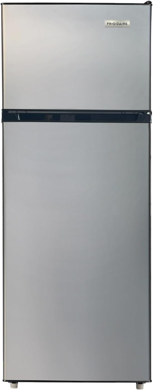 Frigidaire 7.5 cu ft top mount garage ready fridge-21.42"D x 21.34"W x 56.34"H (Quicksilver)