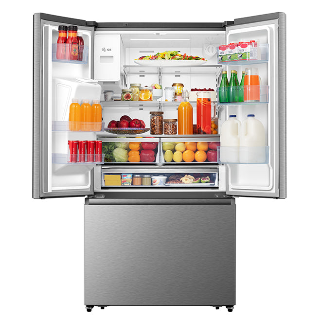 Hisense 36-in French Door Refrigerator with Water/Ice Dispenser - 25.4-cu. ft. - Stainless Steel - ENERGY STAR RF254N6CSE