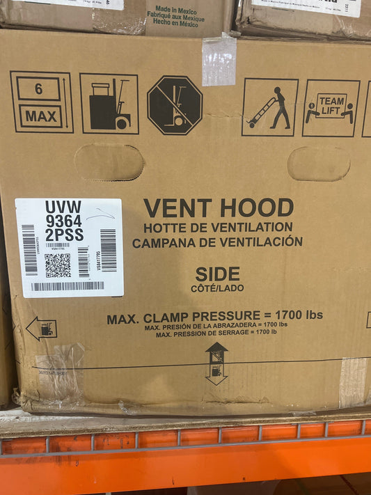 36" Commercial Style Hood

Model #:UVW93642PSS