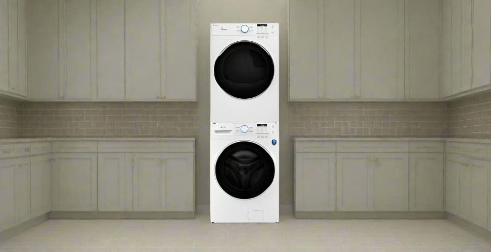 MIDEA 5.2 Cu. Ft. Front Load Washer  MLH52N5AWW Stackable