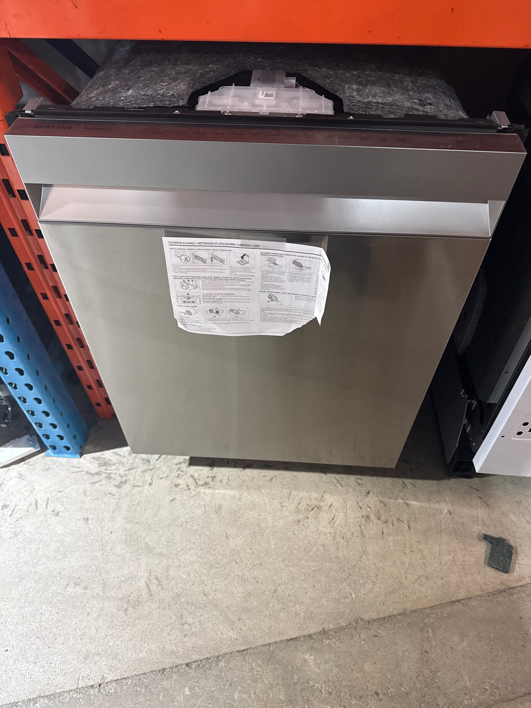Samsung DW80CG5450SRAA Dishwasher, 24 inch Exterior Width, 45 dB Decibel Level, Fully Integrated, Stainless Interior, 7 Wash Cycles, 15 Capacity (Place Settings), 3 Loading Racks