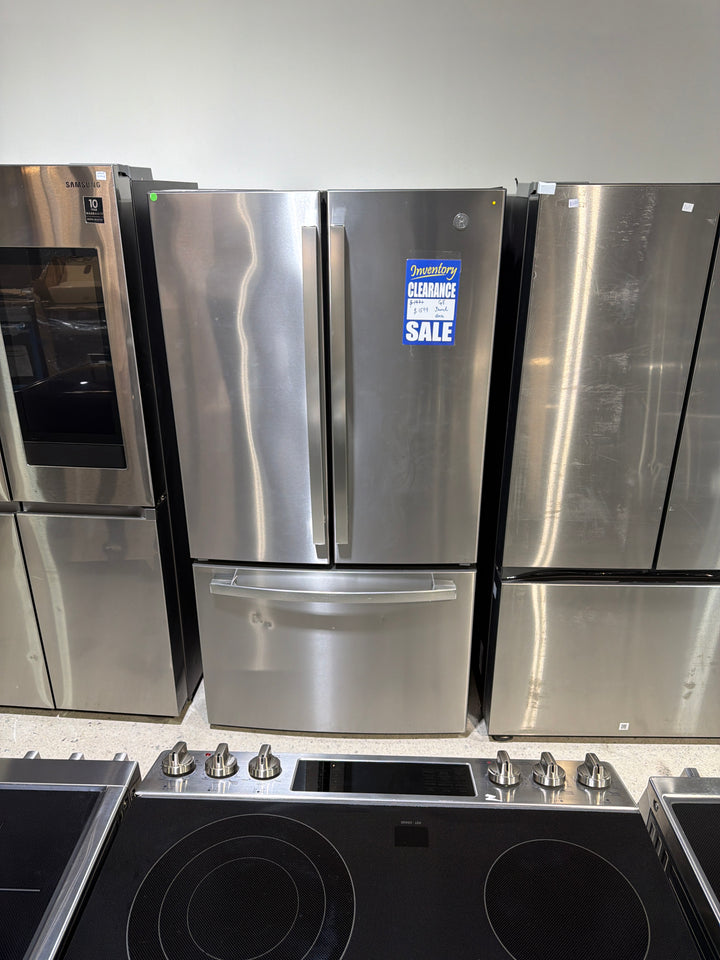 GE French Door Refrigerator, 36 inch Width, ENERGY STAR Certified, 27.0 cu. ft. Capacity, Stainless Steel colour GNE27JYMNFFS