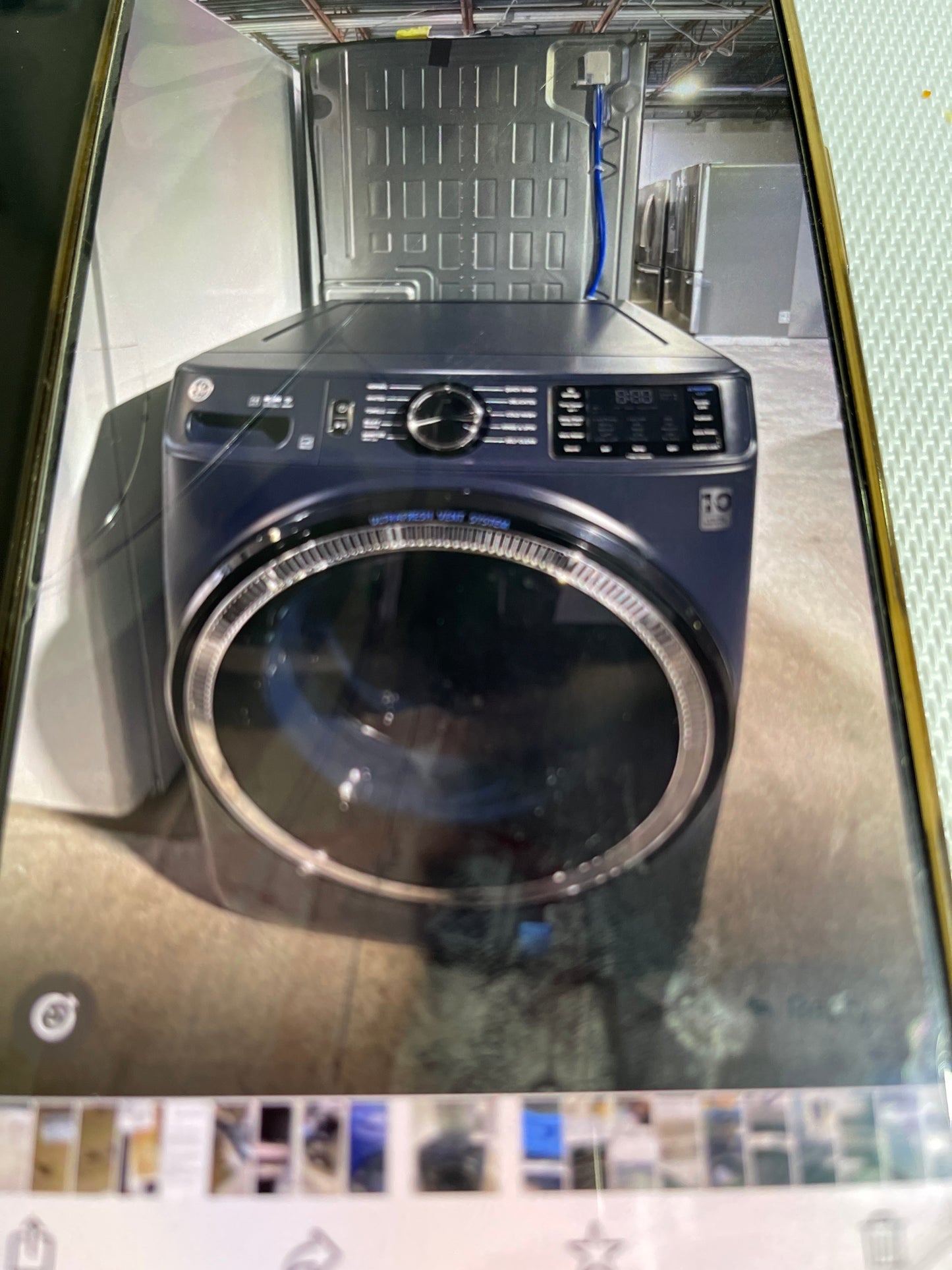 GE 5.5 cu ft. IEC Sapphire Blue Front Load Washer with Ultra Fresh Vent System Model  GFW550SPRRS