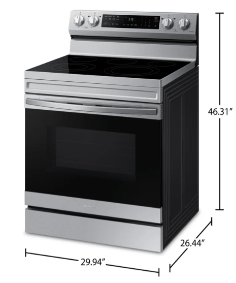 Samsung 30 in. 6.3 cu. ft. NE63A6515SS/AC Stainless Steel Electric Range with Air Fry and Built-in Wi-Fi 7451257