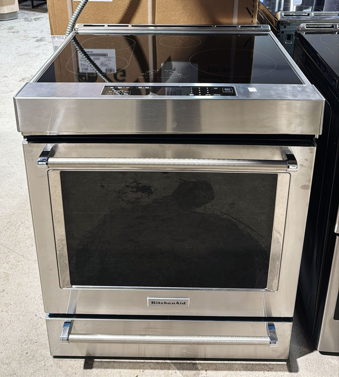 KitchenAid KSIS730PSS Induction Range, 6.4 cu. ft. Capacity, 30 inch Exterior Width, True Convection, 4 Burners, Storage Drawer, Air Fry, Self Clean, 3,700 Watts Highest Burner Element, Stainless Steel colour True European Convection, Steam Rack