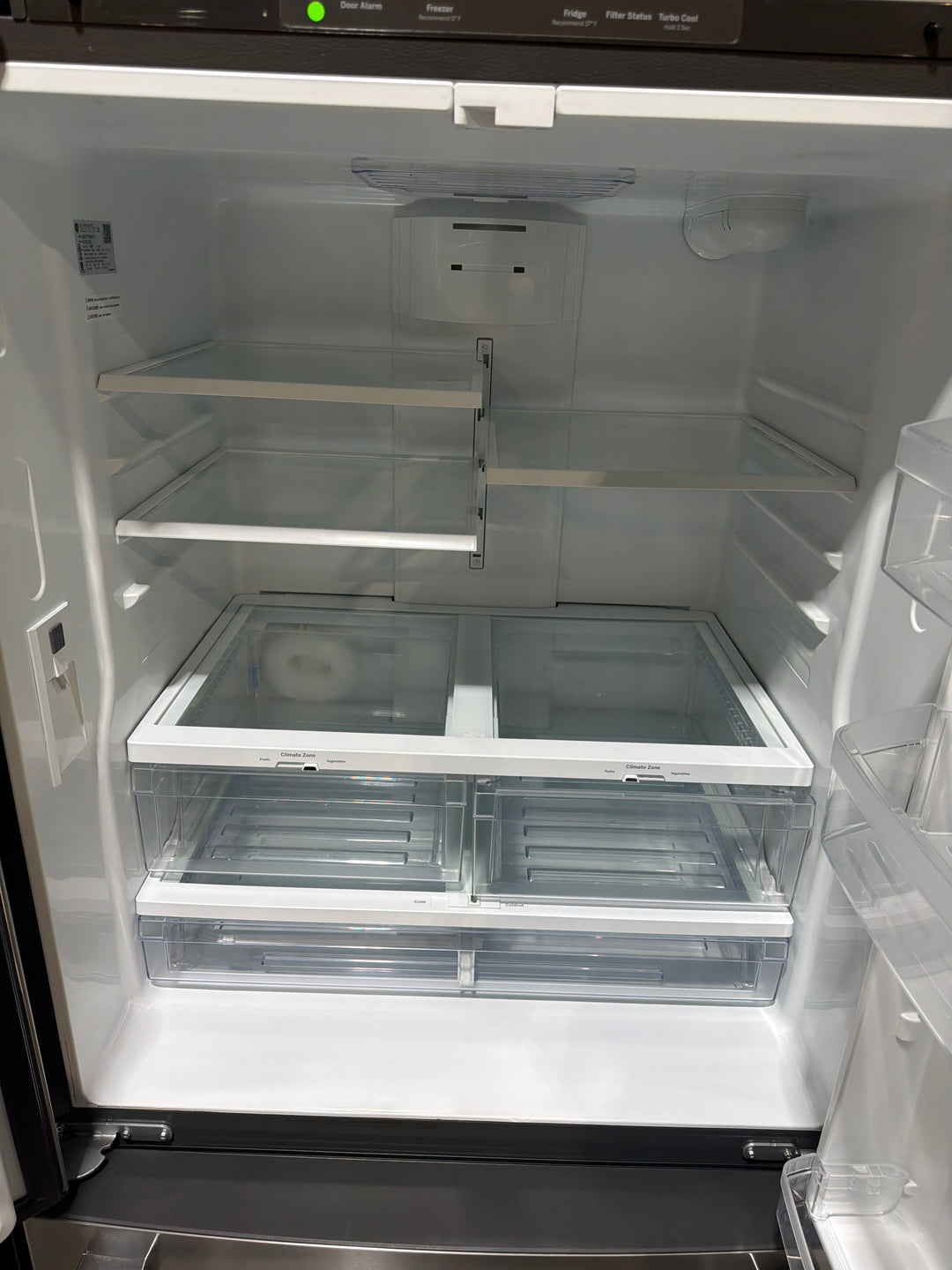 GE French Door Refrigerator, 36 inch Width, ENERGY STAR Certified, 27.0 cu. ft. Capacity, Stainless Steel colour GNE27JYMNFFS