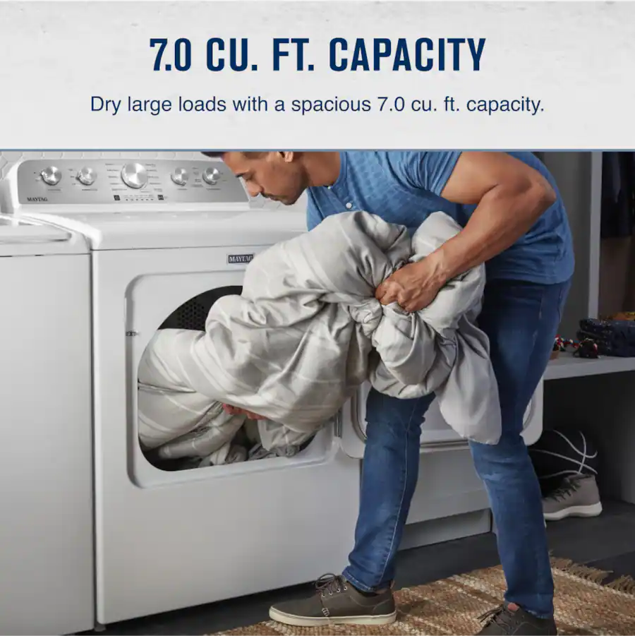 Maytag Top Load Electric Wrinkle Prevent Dryer - 7.0 cu. ft. YMED4500MW