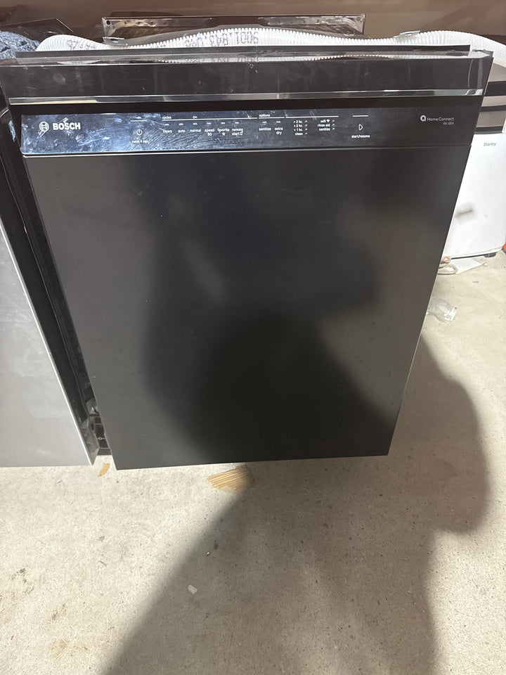 Bosch 300 Series SHE53C86N Dishwasher, 24 inch Exterior Width, 46 dB Decibel Level, Full Console, Stainless Steel (Interior), 8 Wash Cycles, 16 Capacity , Wifi Enabled, Black color