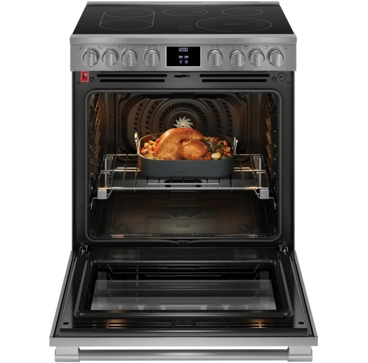 Frigidaire Professional PCFE308CAF Electric Range, 6.2 cu. ft. Capacity, 30 inch Exterior Width, Convection, 5 Burners, Air Fry, Steam & Self Clean