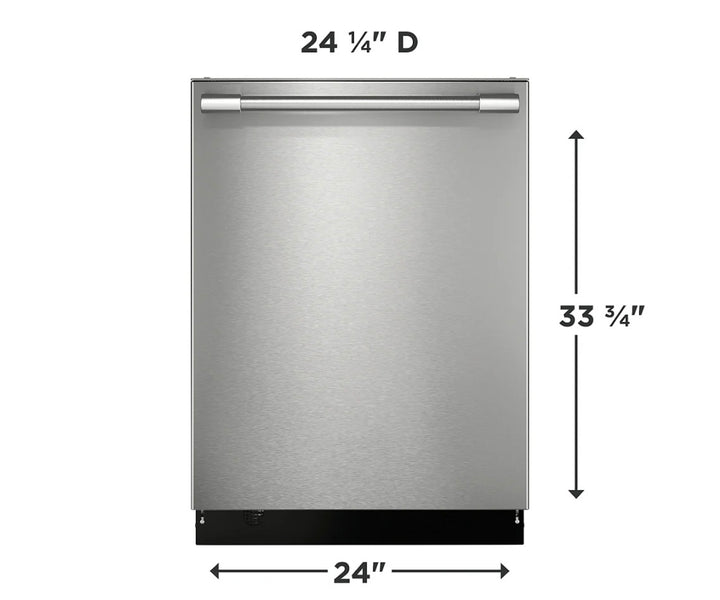 Frigidaire professional FDSH4501AS  / Dishwasher, 24 inch Exterior Width, 49 dB Decibel Level, Fully Integrated, Stainless Steel (Interior), 5 Wash Cycles, 14 Capacity (Place Settings), Hard Food Disposal, Stainless Steel colour.