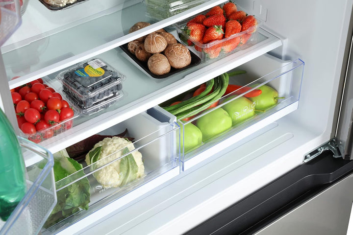 HBF-1662 33" Hamilton Beach French Door Full Size Counter Depth Refrigerator with Freezer Drawer (16.6 CU. FT.)