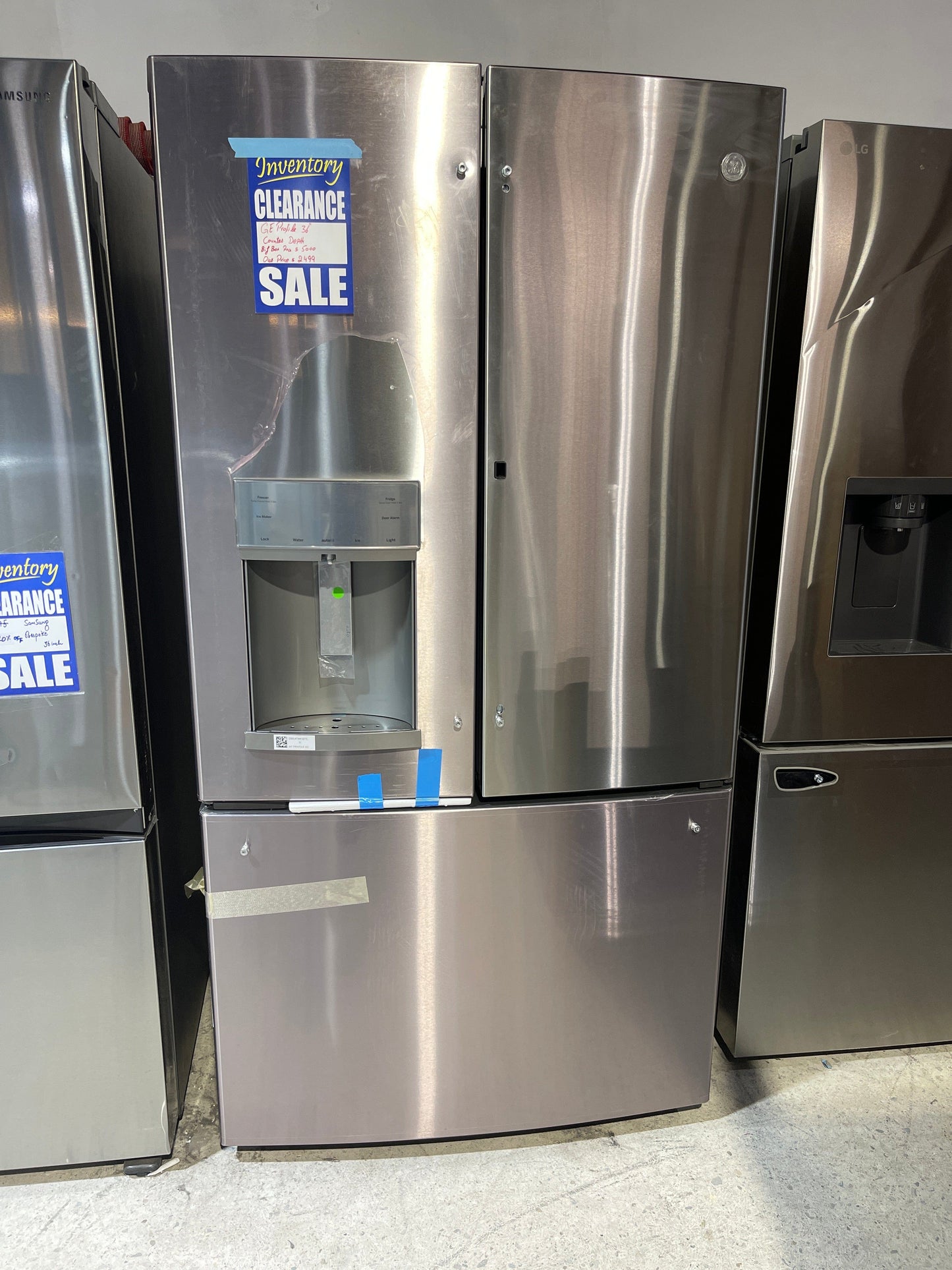 GE Profile PYD22KYNFS French Door Refrigerator, 36 inch Width, Counter Depth, 20.9 cu. ft. Capacity, Stainless Steel colour