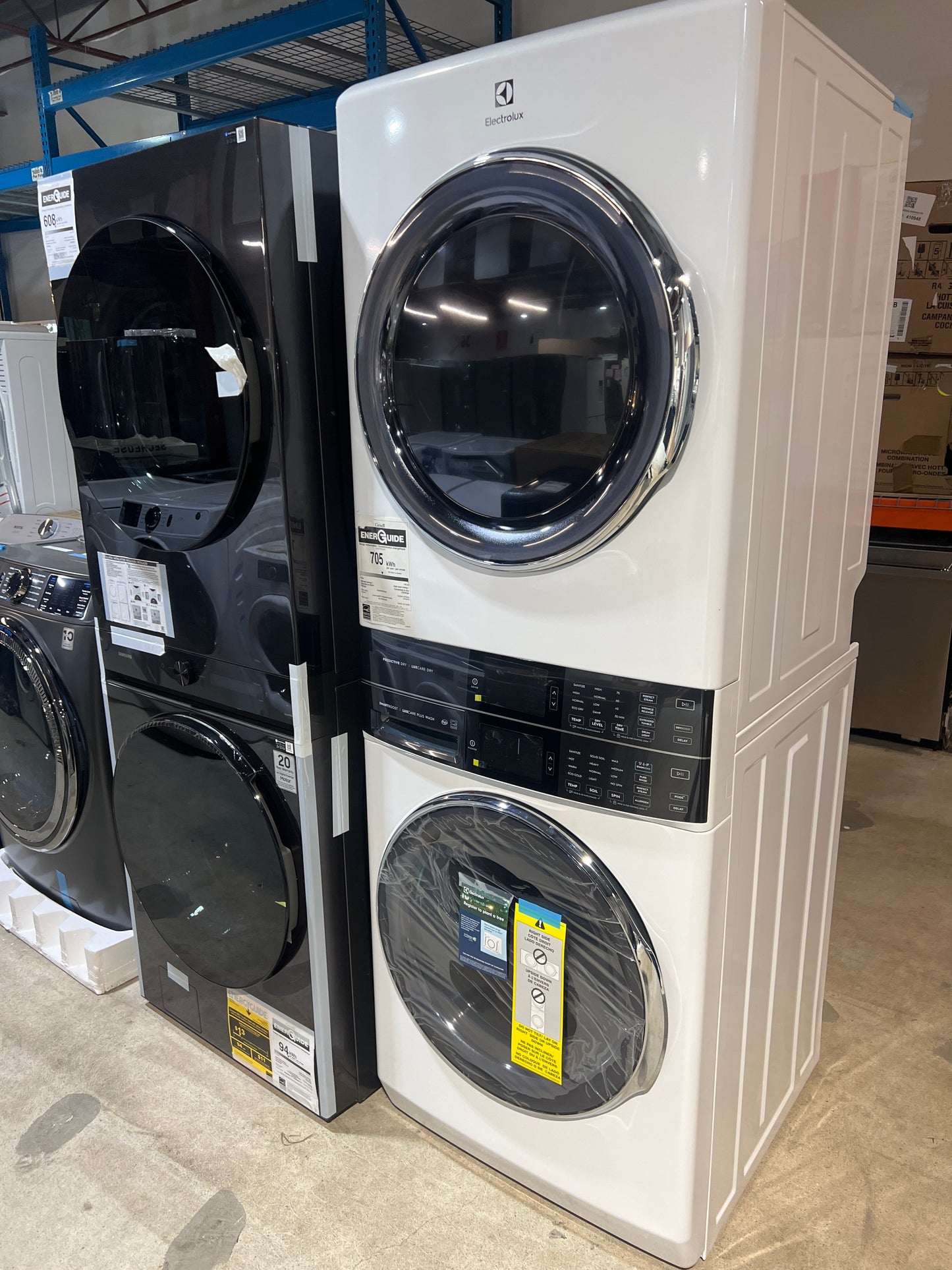 Electrolux ELTE760CAW 27" Washer & Dryer Set, 27" Exterior Width, 1300 RPM, LuxCare® Wash System, White
