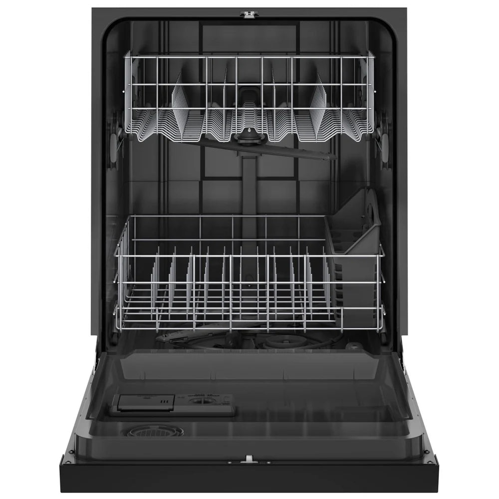 Amana ADFS2524RS Dishwasher, 24 inch Exterior Width, 59 dB Decibel Level, Full Console, Plastic Interior, 3 Wash Cycles, 12 Capacity (Place Settings), 2 Loading Racks, Stainless Steel colour
