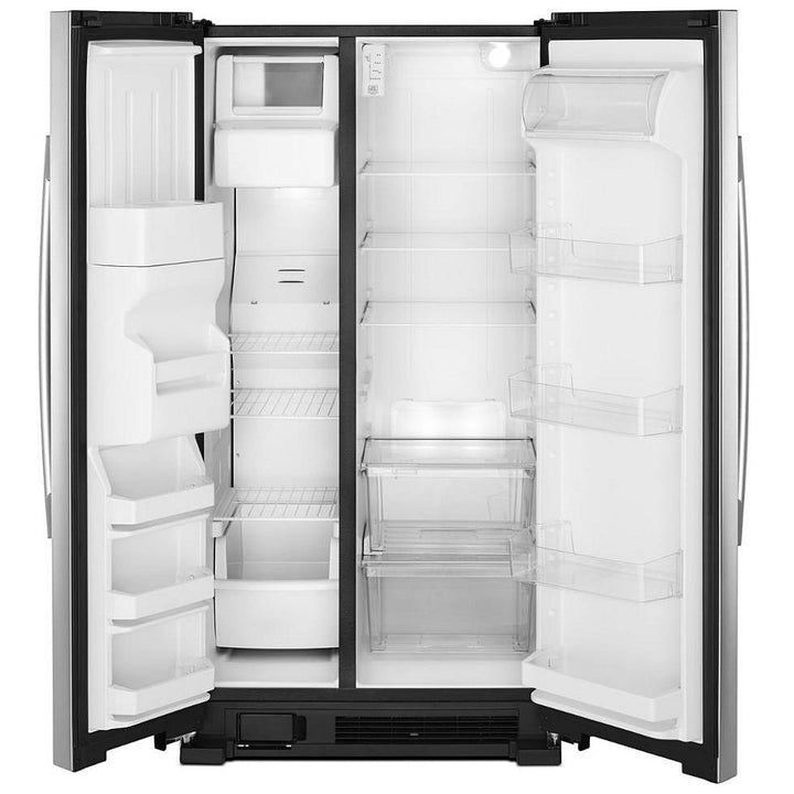 Amana ASI2175GRS Side by Side Refrigerator, 33 inch Width, Ice Dispenser Stainless Steel color