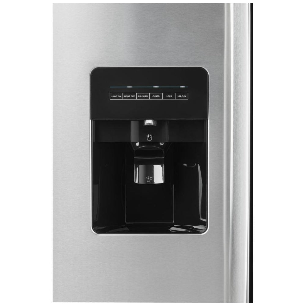Amana ASI2175GRS Side by Side Refrigerator, 33 inch Width, Ice Dispenser Stainless Steel color