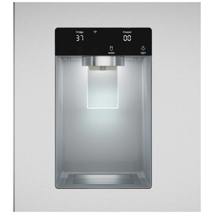 Bosch B36CD10ENS Bosch 100 Series B36CD10ENS French Door Refrigerator, 36 inch Width, 21.6 cu. ft. Capacity, Counter Depth, Water Dispenser (Exterior), Ice Dispenser (Thru Door), ENERGY STAR Certified, Stainless Steel colour, Home Connect