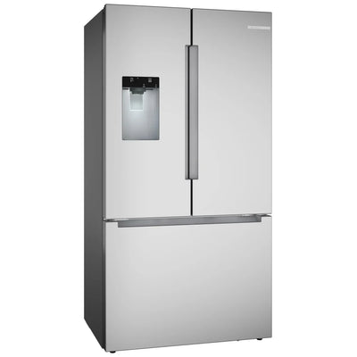 Bosch B36CD10ENS Bosch 100 Series B36CD10ENS French Door Refrigerator, 36 inch Width, 21.6 cu. ft. Capacity, Counter Depth, Water Dispenser (Exterior), Ice Dispenser (Thru Door), ENERGY STAR Certified, Stainless Steel colour, Home Connect