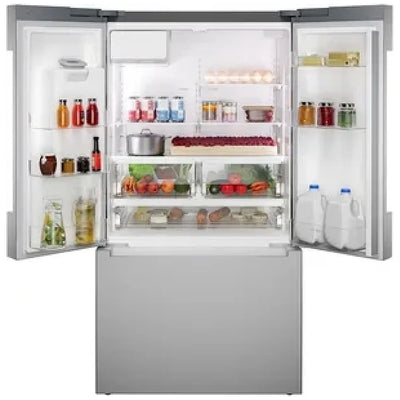 Bosch B36CD10ENS Bosch 100 Series B36CD10ENS French Door Refrigerator, 36 inch Width, 21.6 cu. ft. Capacity, Counter Depth, Water Dispenser (Exterior), Ice Dispenser (Thru Door), ENERGY STAR Certified, Stainless Steel colour, Home Connect