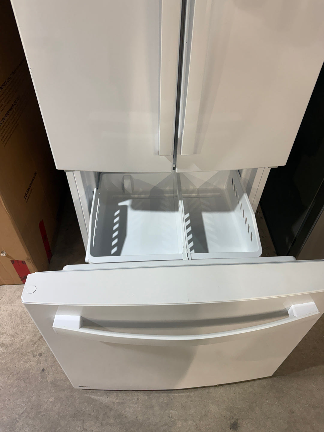 GE Profile PNE21NGLKWW French Door Refrigerator, 30 inch Width, ENERGY STAR Certified, 20.8 cu. ft. Capacity, White colour