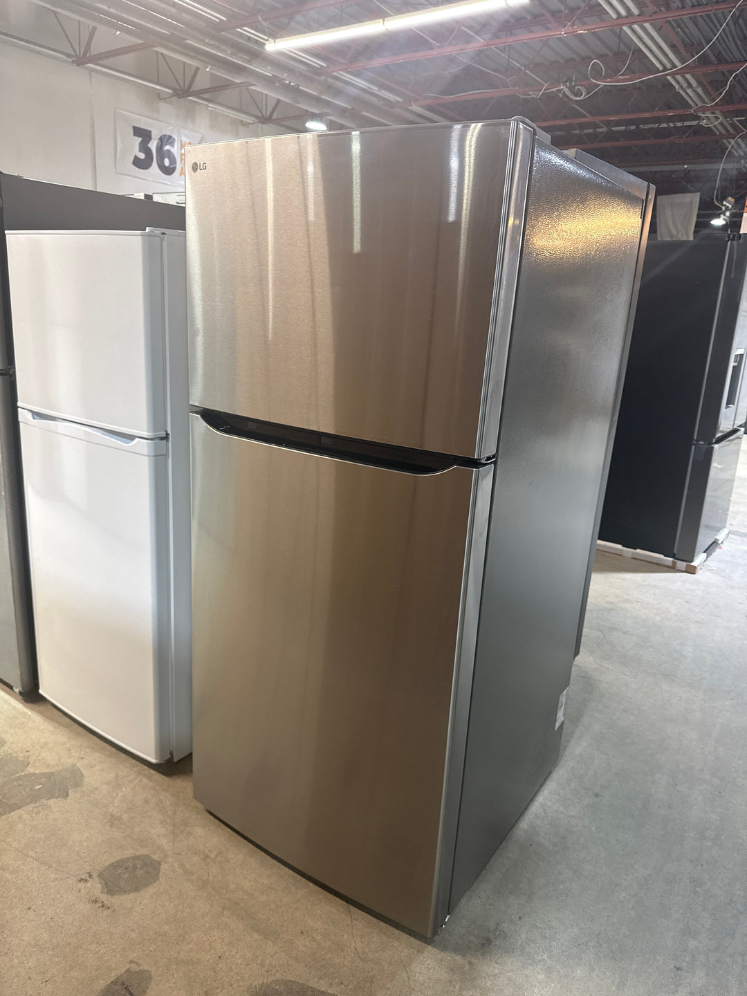 LG 30" 20.2 Cu. Ft. Top Freezer Refrigerator with LED Lighting (LTCS20020S) - Stainless Steel