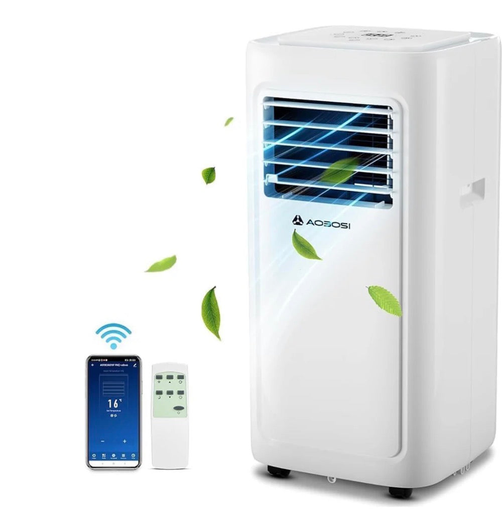 10,000 BTU (ASHRAE) Portable Air Conditioner A019E-06KR – 3-in-1 AC, Fan & Dehumidifier with Remote