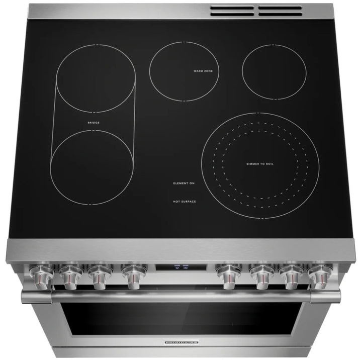 Frigidaire Professional PCFE308CAF Electric Range, 6.2 cu. ft. Capacity, 30 inch Exterior Width, Convection, 5 Burners, Air Fry, Steam & Self Clean