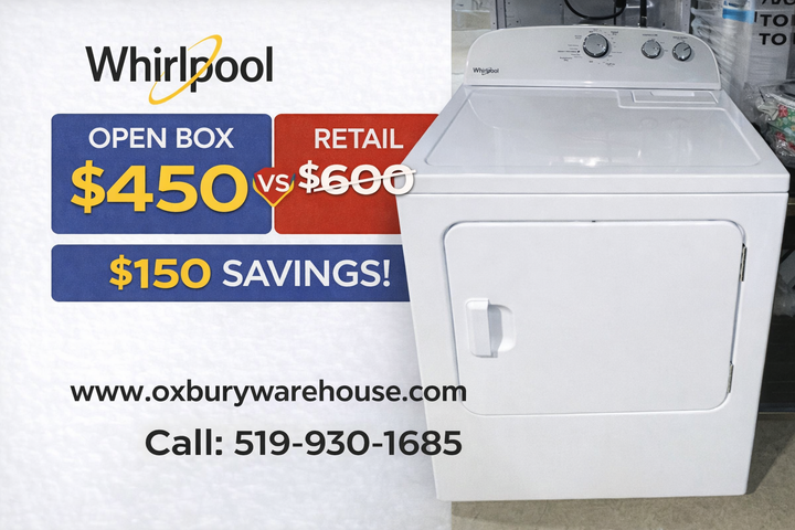 Whirlpool YWED4815EW Electric Dryer, 7 cu. ft. Dryer Capacity, 13 Dry Cycles, 4 Temperature Settings, Vented, White colour Category: Electric Dryers