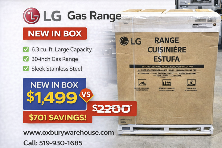 LG LSGL6335X Gas Range, 6.3 cu. ft. Capacity, 30 inch Exterior Width, Self Clean, Convection, 5 Burners, Storage Drawer, Air Fry, 20,000 BTU Highest Burner, Stainless Steel colour, EasyClean®, InstaView® Window, Probake Convection®, ThinQ Technology