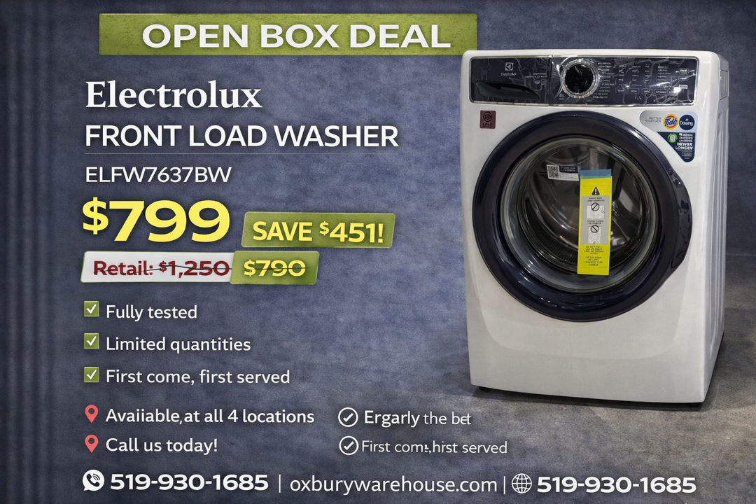 Electrolux 6 Series 5.2 cu ft. White Front Load Washer with Smart Boost Model  ELFW7626BW