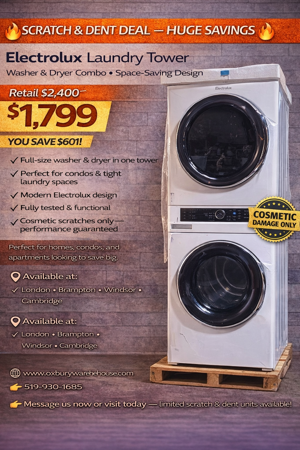 Electrolux ELTE760CAW Electric Dryer – 8.0 cu. ft. (27″, White)