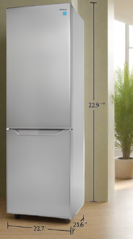 Danby 23.7" 10.3 Cu. Ft. Bottom-Mount Refrigerator - Stainless Steel - DBMF100B1SLDB-RF