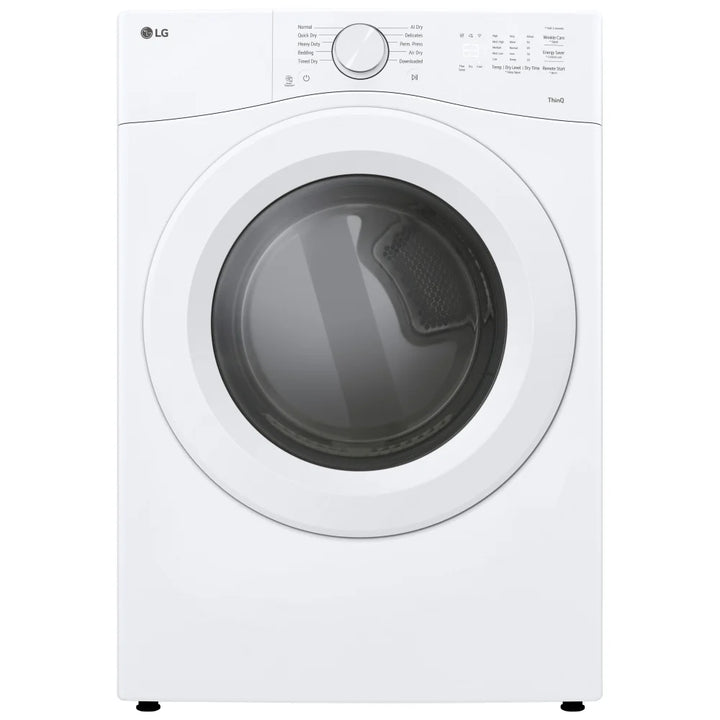 LG DLE3420W Electric Dryer, 7.4 cu. ft. Dryer Capacity, 10 Dry Cycles, 5 Temperature Settings, Vented, Stackable, Wifi Enabled, White colour Category: Electric Dryers