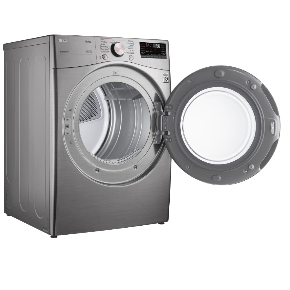 LG DLEX3850V Electric Dryer, 7.4 cu. ft. Dryer Capacity, 10 Dry Cycles, Steam Clean, 5 Temperature Settings, Vented, Stackable, Wifi Enabled, Graphite Steel colour