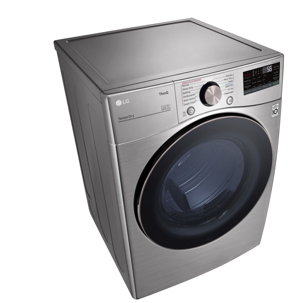 LG DLEX3850V Electric Dryer, 7.4 cu. ft. Dryer Capacity, 10 Dry Cycles, Steam Clean, 5 Temperature Settings, Vented, Stackable, Wifi Enabled, Graphite Steel colour